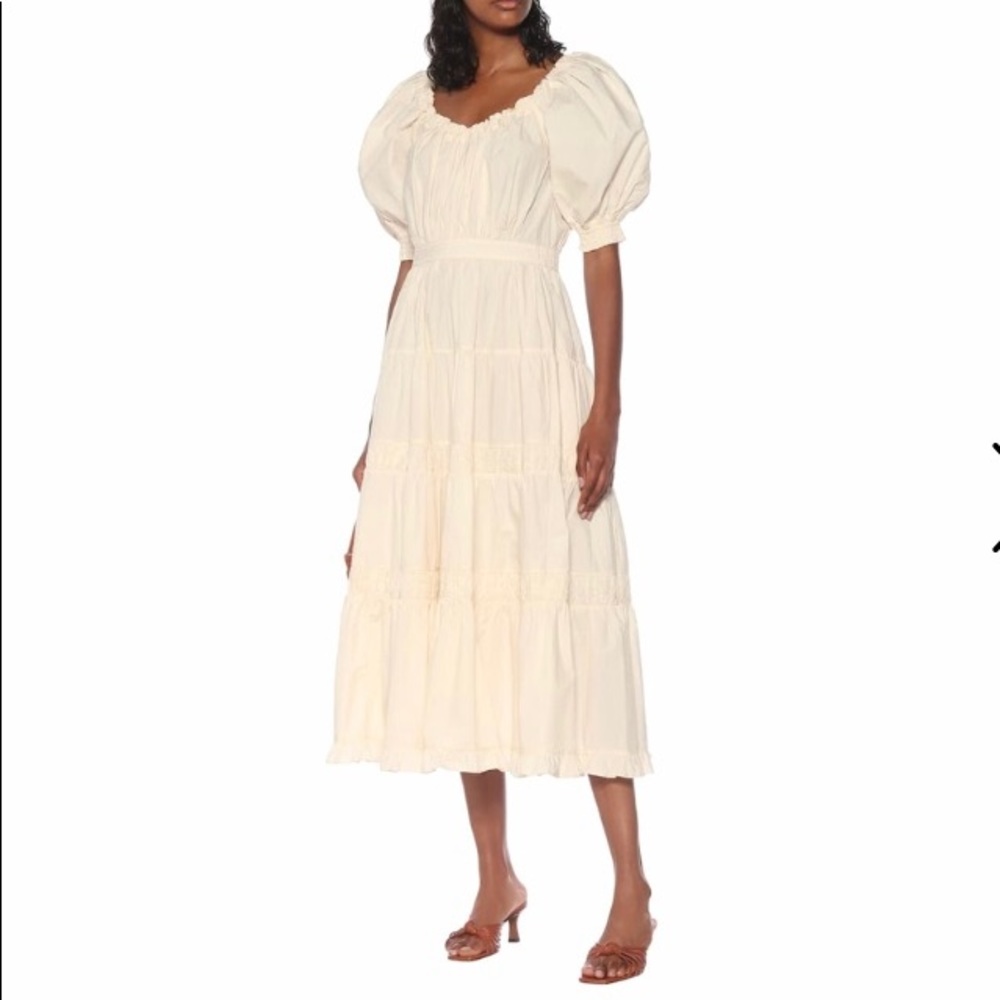 NWT Ulla Johnson Colette Cotton Midi Dress, Size 6